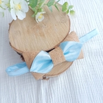 noeud papillon bleu ciel liège satin mariage boheme champetre made in france