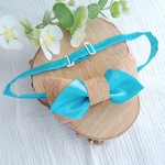 accessoire homme mariage turquoise satin liege noeud papillon