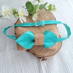 accessoire mariage homme vert bleu boheme mer liège satin