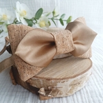 noeud papillon mariage liege satin bronze made in france