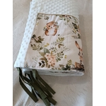 cadeau naissance mixte tour de lit lapin vert kaki blanc
