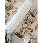 tour de lit bébé animaux vert kaki blanc foret enchantée