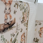 tour de lit bébé foret enchantée lapin hérisson