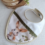 bavoir naissance lapin forêt enchantée