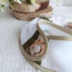 bavoir hérisson eponge bambou naissance cadeau bébé