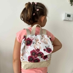 sac maternelle enfant lapin fleurs personnalisé made in france