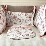Tour de lit bébé câlin poudré lapin rose