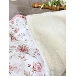 couverture hiver bébé lapin rose câlin poudré fait main