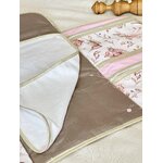 tapis à langer étanche pliable bambou lapin rose câlin poudré