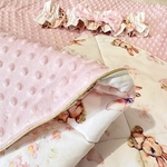 couverture bébé hiver molletonnée lapin rose emmaillotage