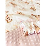 cadeau naissance couverture lapin hiver fait main