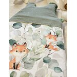 gigoteuse bébé hiver renard vert sauge