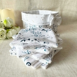 cadeau mamie, cadeau maman, cadeau anniversaire cotons démaquillants lavables lingette panière