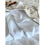 sortie de bain bébé eponge bambou capuche oreilles lapin le jardin secret