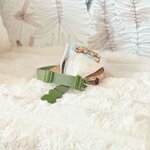 cadeau enfant tigre vert kaki sac banane réglable fait main