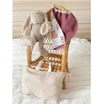 coussin sieste serviette cantine personnaliser renard boheme doucefantaisie