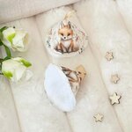 tipi pipi bébé renard foret eponge bambou doucefantaisie