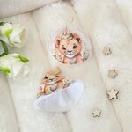 anti pipi bébé lion éponge bambou doucefantaisie fait main