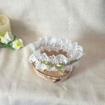 accessoire de mariée dentelle vert sauge personnaliser doucefantaisie