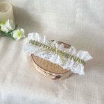 accessoire mariage dentelle de Calais vert sauge doucefantaisie