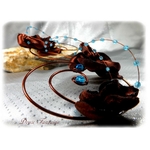 Bouquet cascade marron turquoise