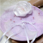 porte alliances romantique rose gris blanc