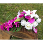 bouquet mariage orchidée cascade fuchsia