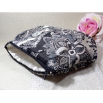 pochette soirée noir et blanc sac à main fait main