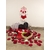 décoration st valenetin rouge noir coeur dentelle fait main