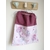 serviette cantine licorne élastique éponge rose