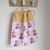 serviette de cantine tigre rose élastique éponge