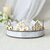porte alliances couronne satin bleu pastel blanc