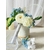 bouquet de mariée bleu et blanc pastel fleurs artificielles