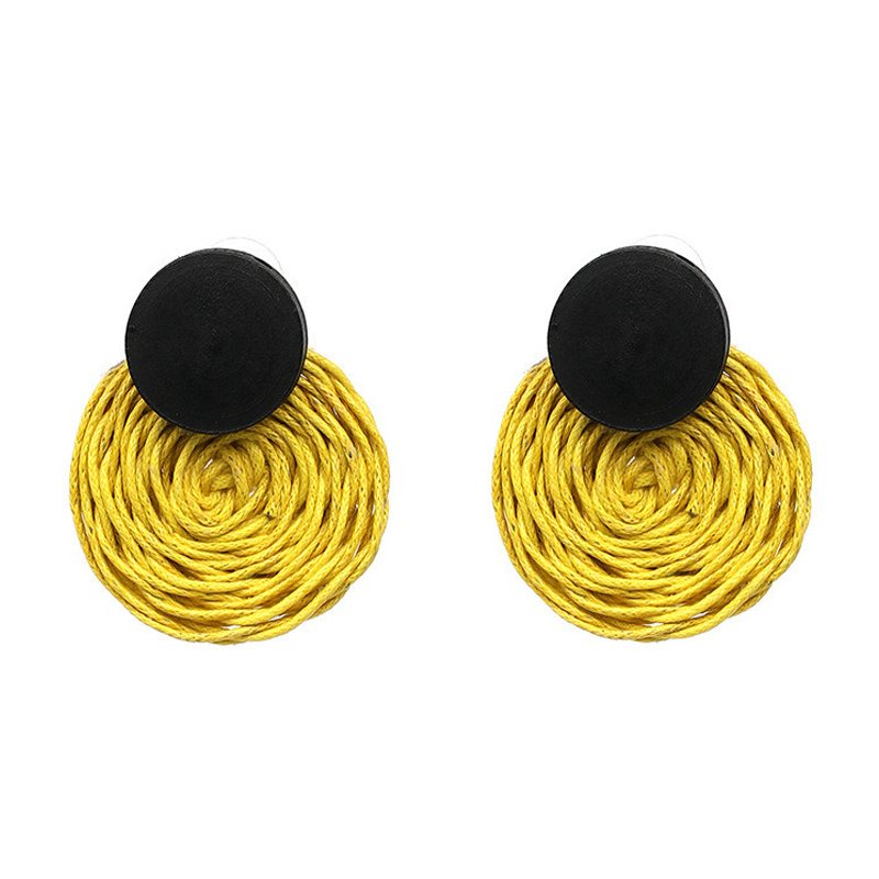 Corde-la-main-Armure-Ronde-Boucles-D-oreilles-pour-les-Femmes-Boh-me-Balancent-Boucles-D