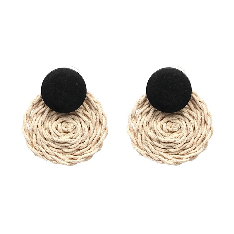 Corde-la-main-Armure-Ronde-Boucles-D-oreilles-pour-les-Femmes-Boh-me-Balancent-Boucles-D