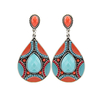 Brincos-Nouveau-Boucles-D-oreilles-Pour-Les-Femmes-Ethnique-Vintage-Argent-Couleur-Multicolore-Perle-Grand-Boh