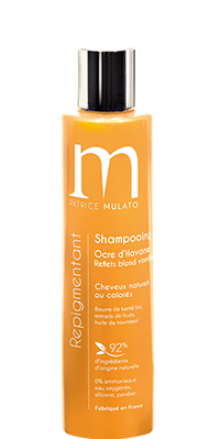 Mulato Shampooing Repigmentant Ocre d\'Havane Reflets dorés- 200 ml - Pour magnifier vos cheveux blonds
