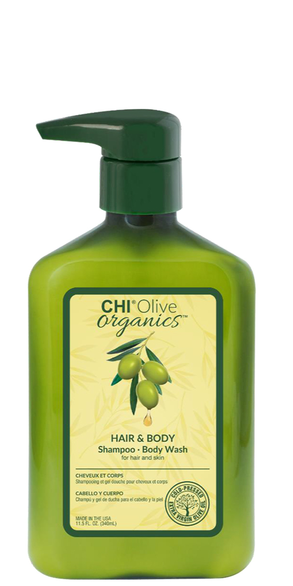 CHI - Olive Organics - Shampoo & Body wash - 340 ml - Olive Bio Brillance et Anti-fourches