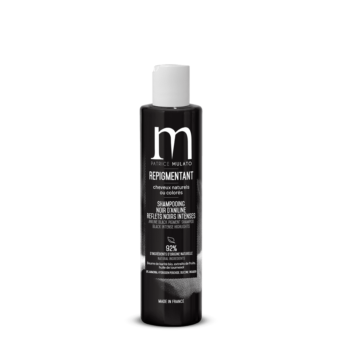 Mulato shampooing Repigmentant Noir d\'Aniline  - 200 ml -  éclat cheveux noirs intense