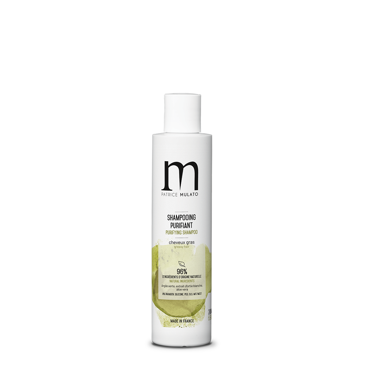 Mulato - Shampooing purifiant cheveux gras - 200 ml - Argile Verte