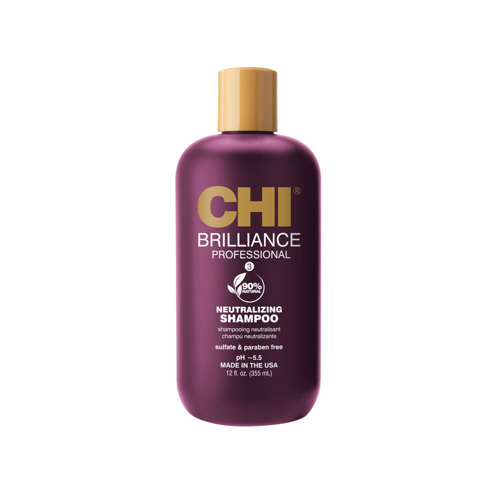 CHI Brilliance Neutralizing Shampoo - 355 ml - Ultra hydratant huile de Monoï