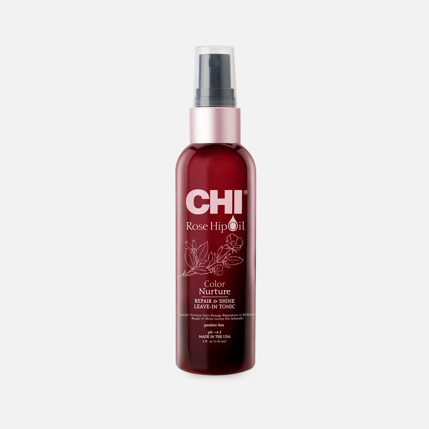 CHI Rose Hip Oil Repair&Shine Leave in tonic - 118 ml - Lotion Protectrice couleur
