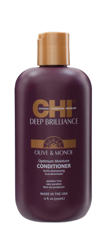 CHI Deep Brilliance Optimum Moisture Conditioner - 355 ml - Monoï & Olive extrême réparation