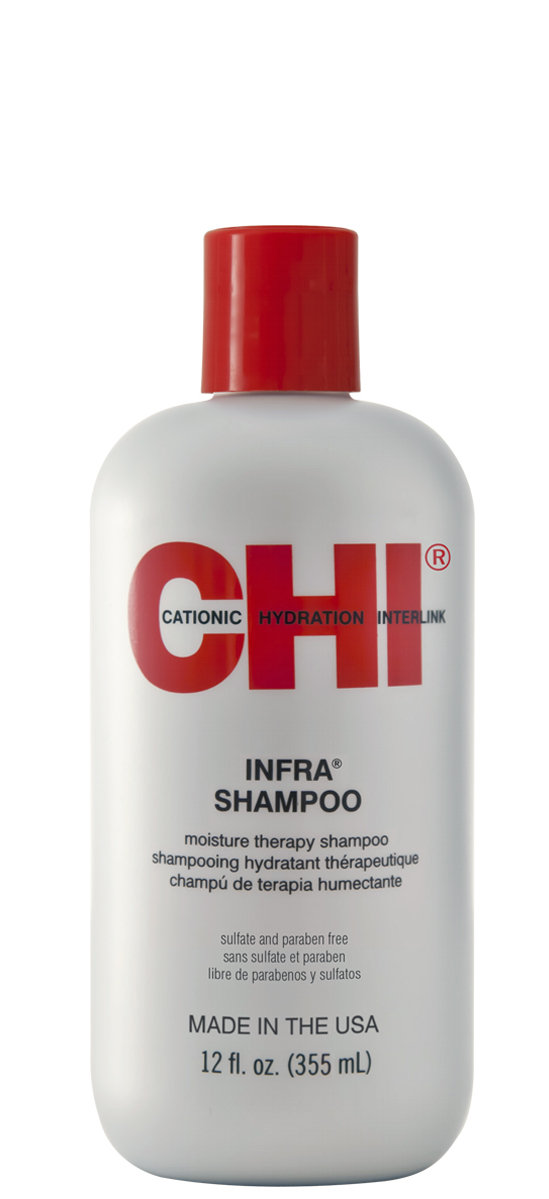 CHI Infra Shampoo - 355 ml - Shampooing aux protéines de soie pour hydrater et renforcer la fibre capillaire
