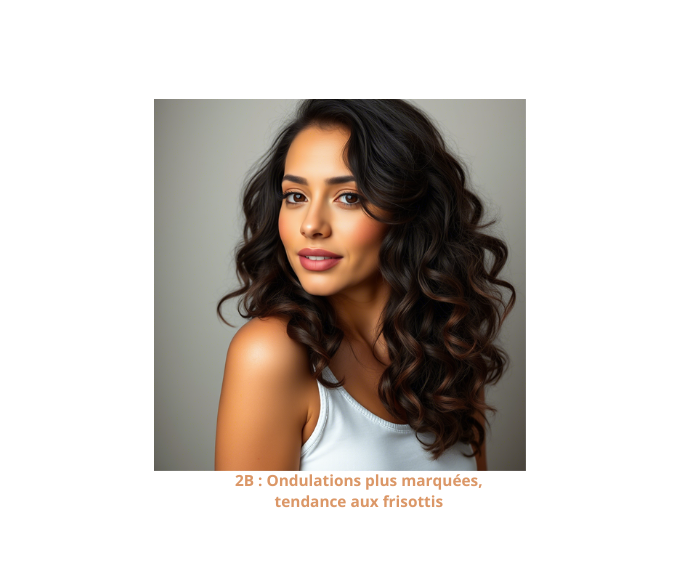 2b ondulations plus marquees tendance aux frisottis