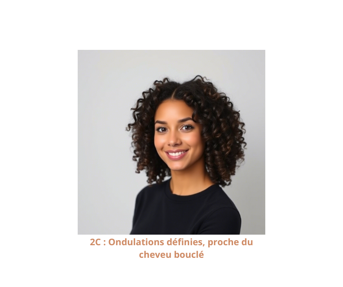 2c ondulations definies proche du cheveu boucle