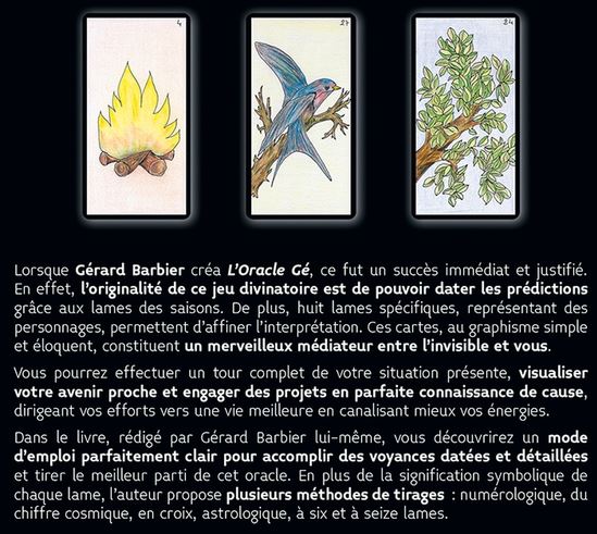 L'Oracle Gé - Coffret livre & le jeu Original - Gérard Barbier