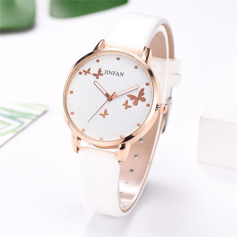 Montre-en-cuir-Quartz-pour-femmes-l-gante-Design-Simple-cadran-papillon-mode-de-luxe-robe