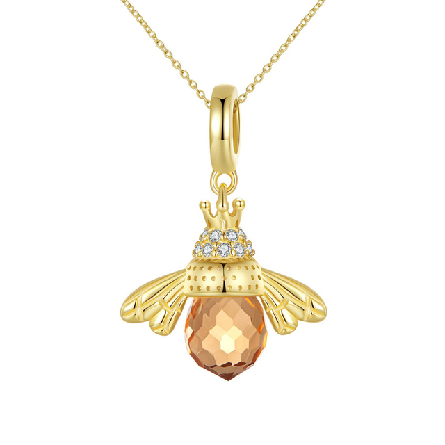 collier or pendentif de la reine des abeilles