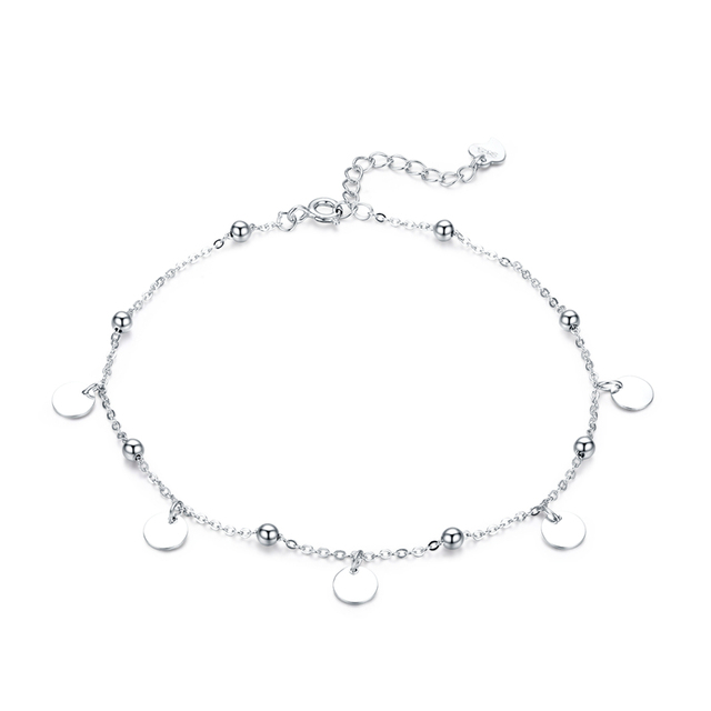 Chaînes de cheville en argent sterling 925 boucle